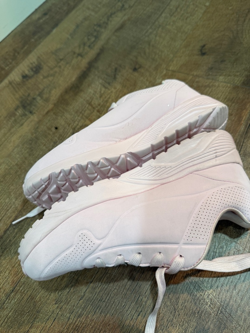 Skechers Pink and White Women's Athletic Sneakers - Picture 2 of 5